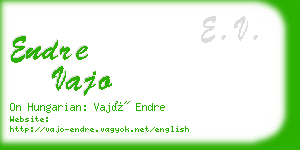 endre vajo business card